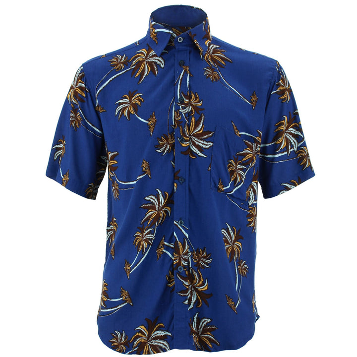 Regular Fit Short Sleeve Shirt - Palm Trees