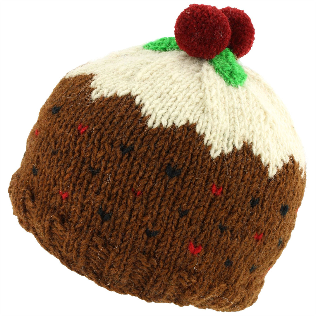 Wool Knit Christmas Pudding Hat