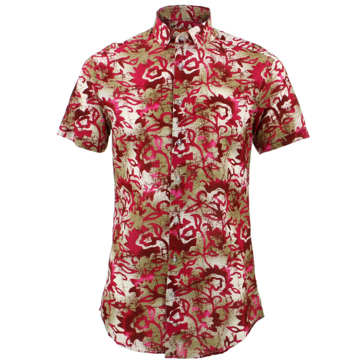 Tailored Fit Short Sleeve Shirt - Floral Blend