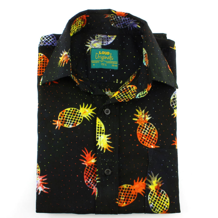 Tailored Fit Short Sleeve Shirt - Rainbow Pineapples