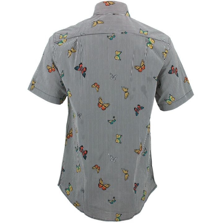 Regular Fit Short Sleeve Shirt - Butterfly Stripes