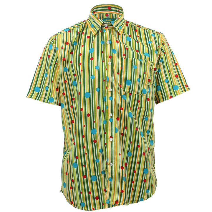 Tailored Fit Short Sleeve Shirt - Stripes & Spots