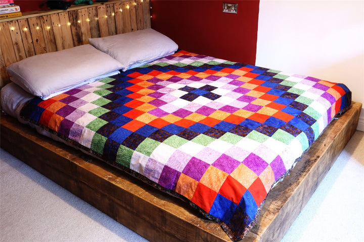 Handmade Batik Printed Bedspread - Patchwork