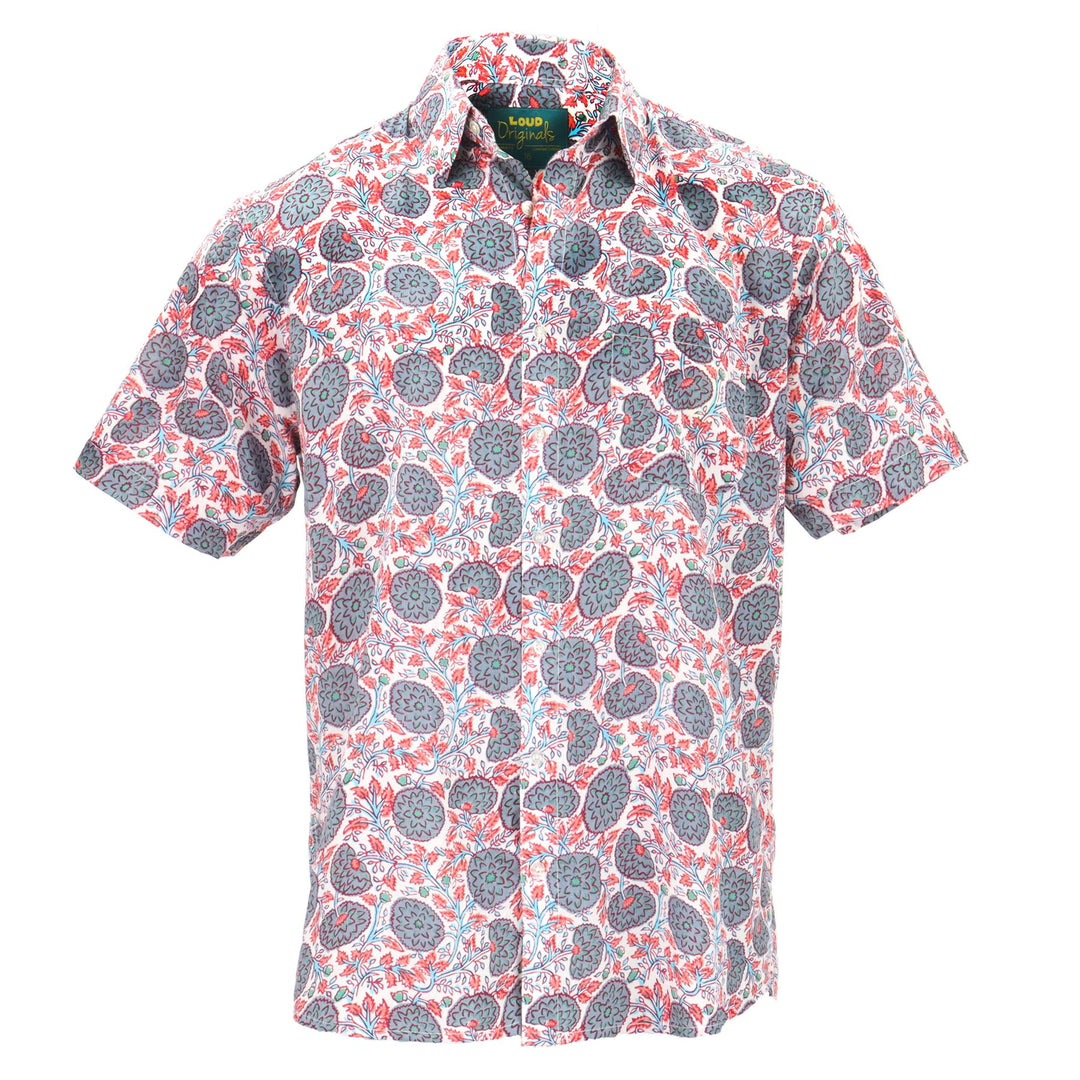 Regular Fit Short Sleeve Shirt - Coral Garden Whirl