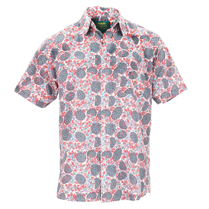 Regular Fit Short Sleeve Shirt - Coral Garden Whirl