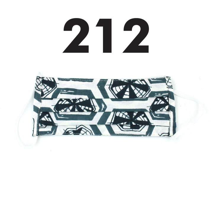 100% Cotton Handmade Pleated Face-Mask