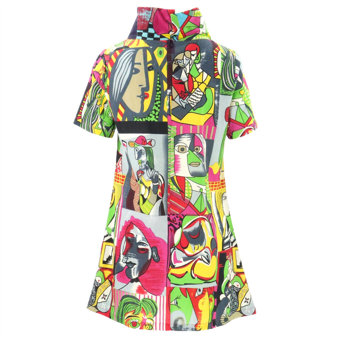 Sixties Shift Dress - Cubism Grey