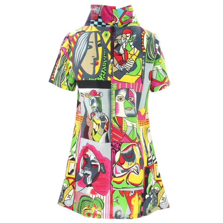 Sixties Shift Dress - Cubism Grey