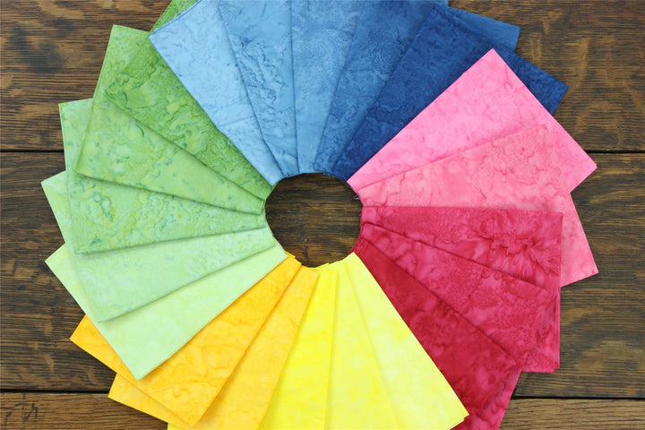 Fat Quarter - 20 Pieces of 19" x 20" Cotton Batik