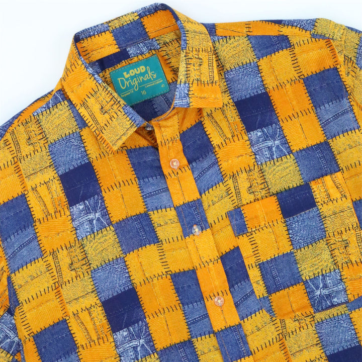 Regular Fit Short Sleeve Shirt - Orange Stitch