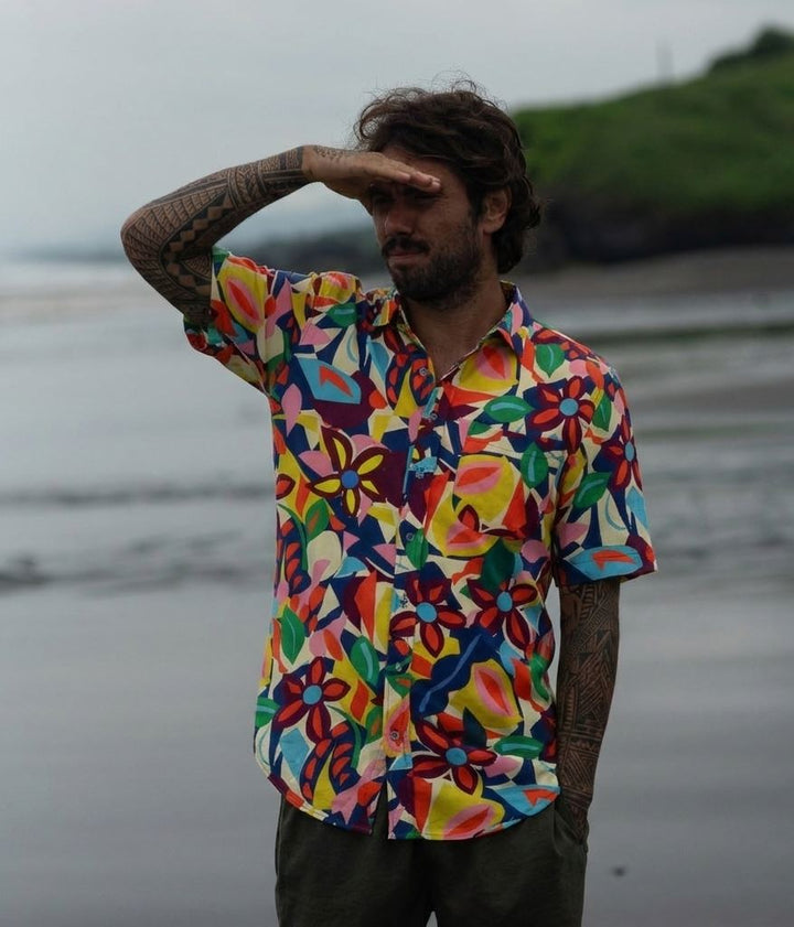 Regular Fit Short Sleeve Shirt - Pop Bloom