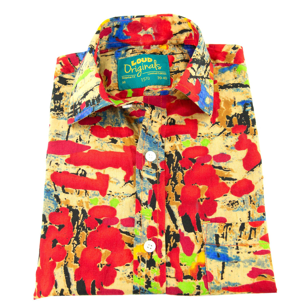 Regular Fit Short Sleeve Shirt - Splatter