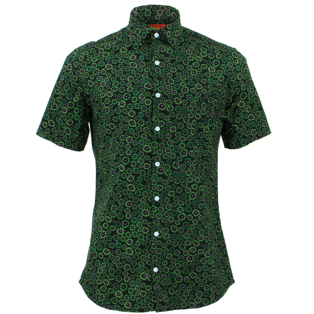 Tailored Fit Short Sleeve Shirt - Floral Burst