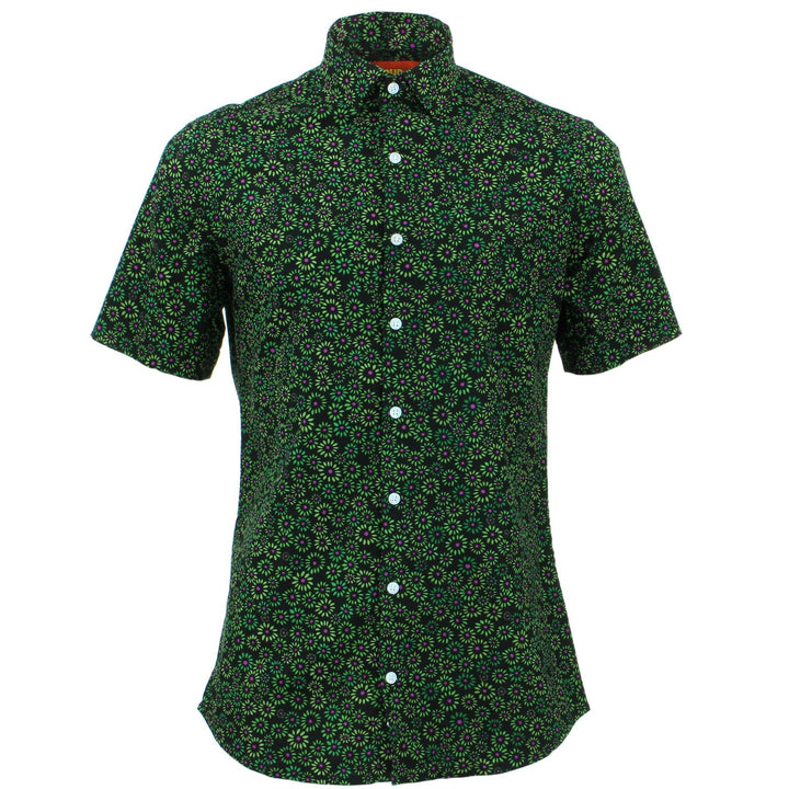 Tailored Fit Short Sleeve Shirt - Floral Burst