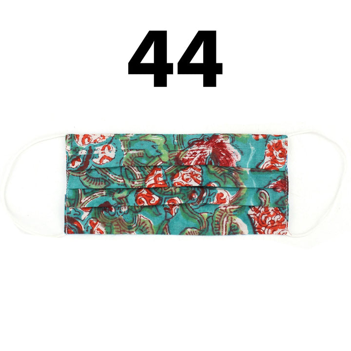 Handmade 100% Cotton Pleated Face-Mask