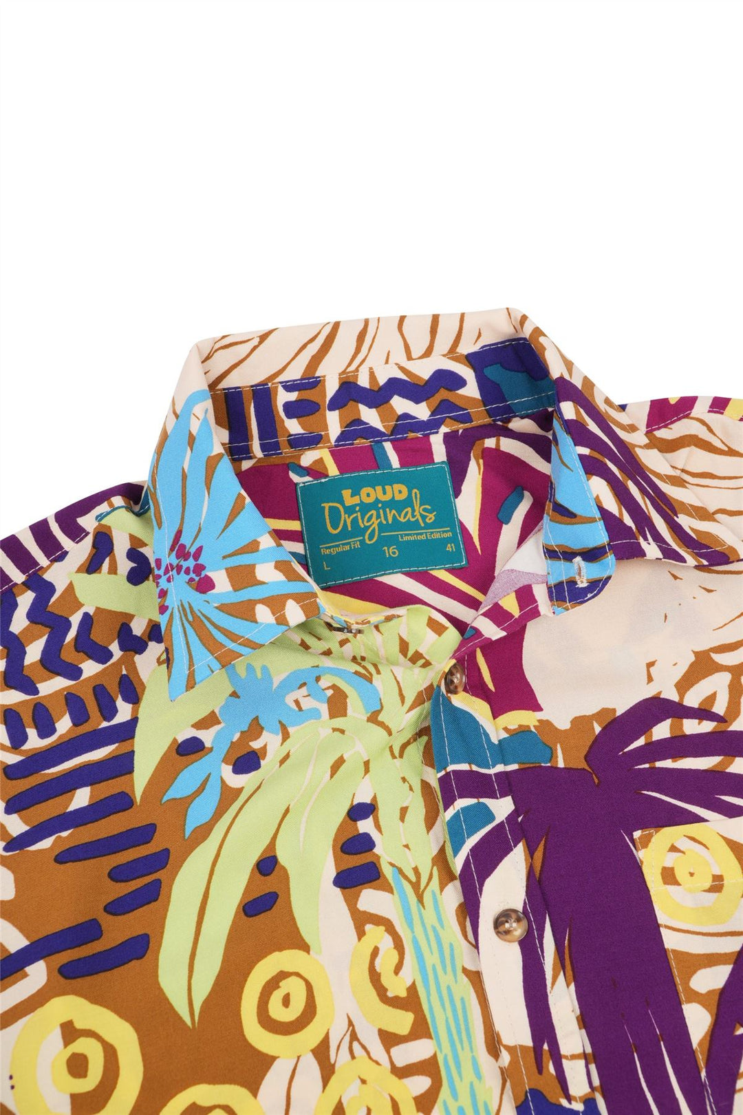 Regular Fit Long Sleeve Shirt - Electric Rainforest