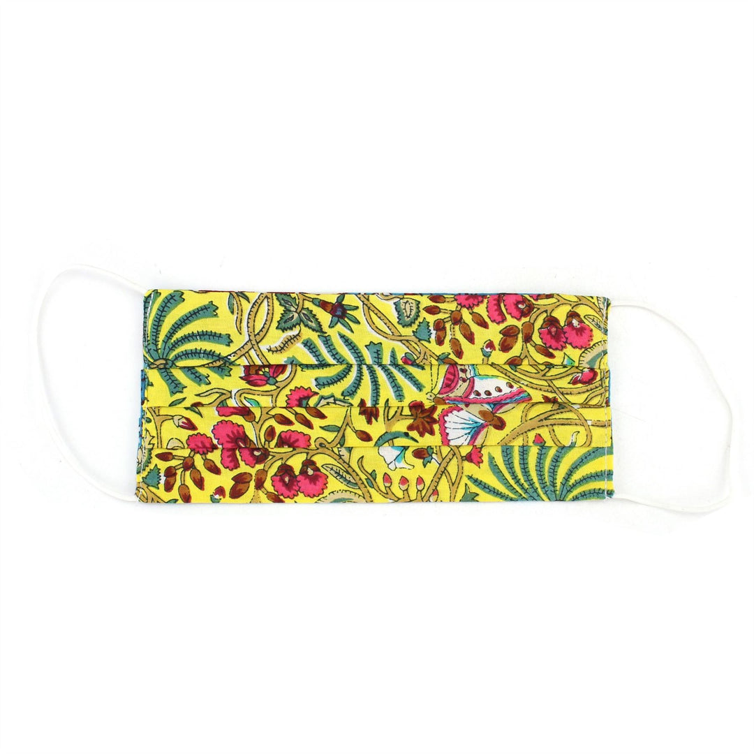 Handmade 100% Cotton Pleated Face-Mask