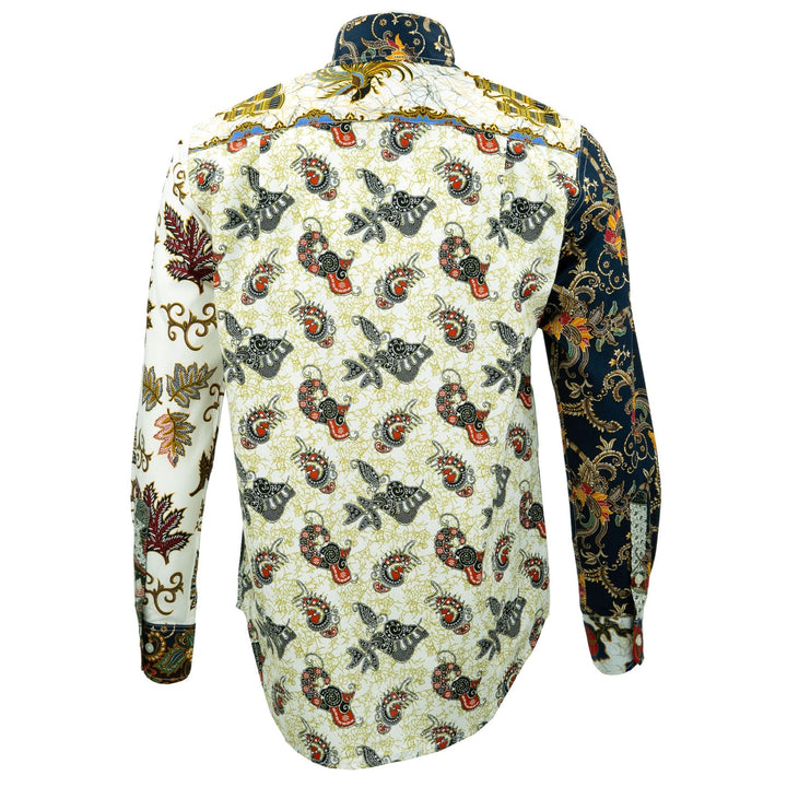 Regular Fit Long Sleeve Shirt - Random Mixed Panel Batik