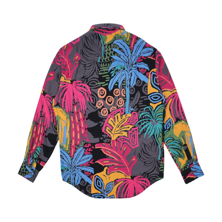 Regular Fit Long Sleeve Shirt - Infrared Jungle