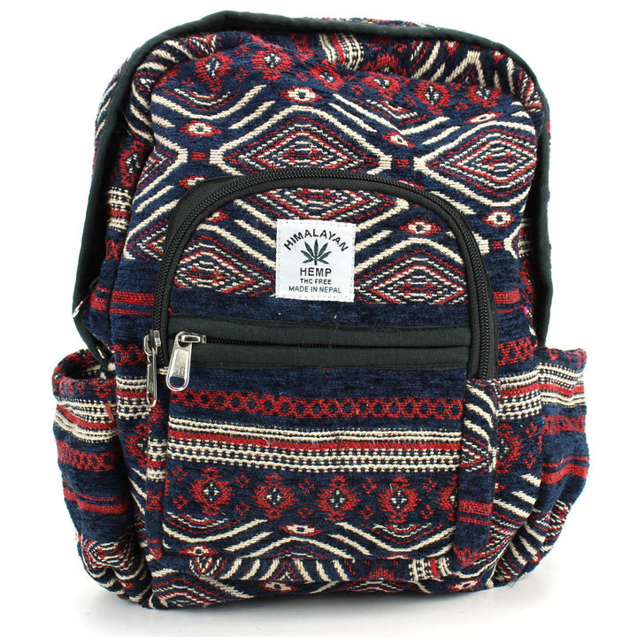 Himalayan Hemp Backpack - Blue Red