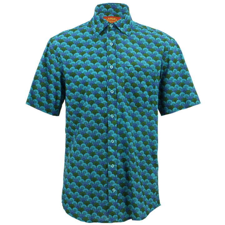 Regular Fit Short Sleeve Shirt - A Crowd of Umbrellas