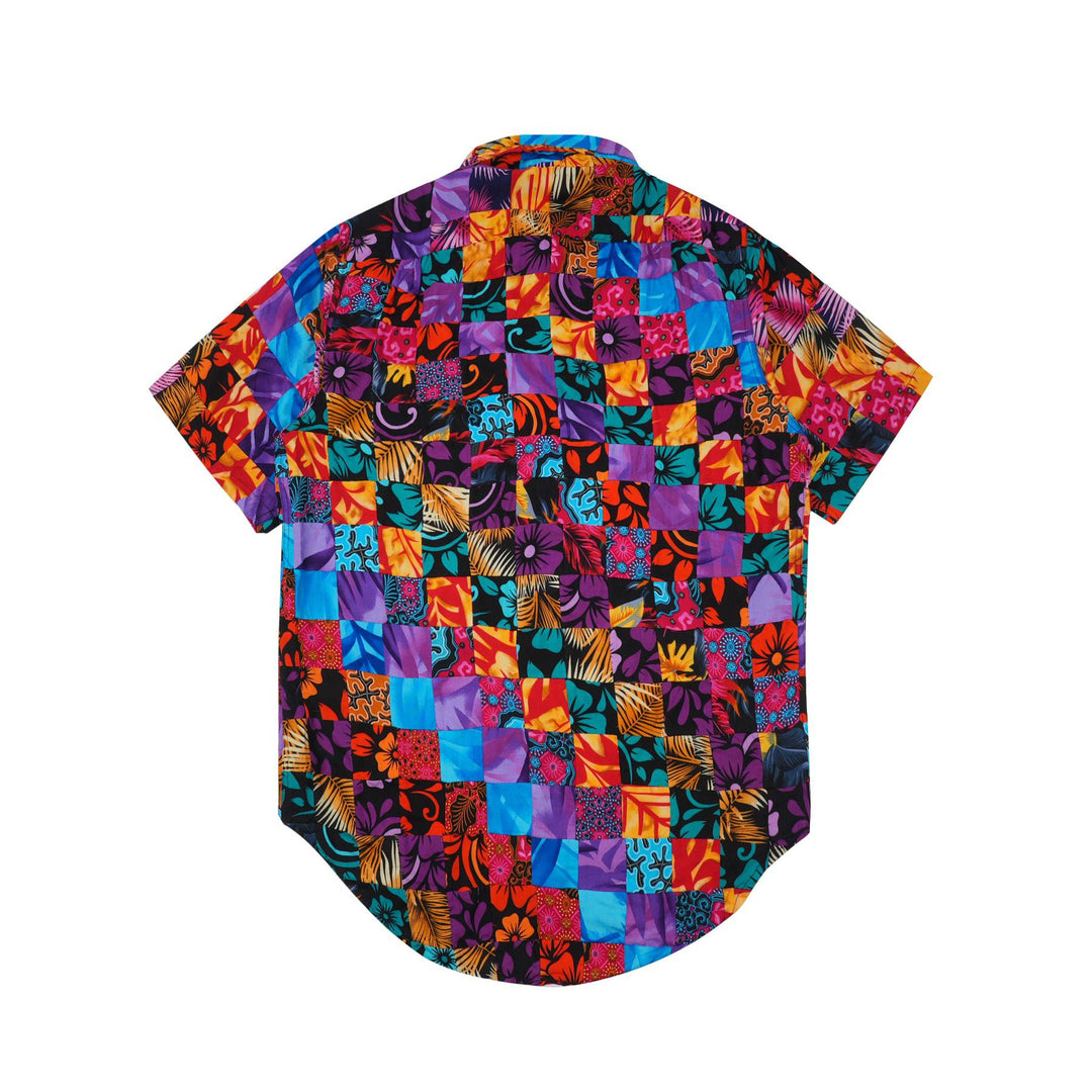 Regular Fit Short Sleeve Shirt - Paradise Patchwork Small