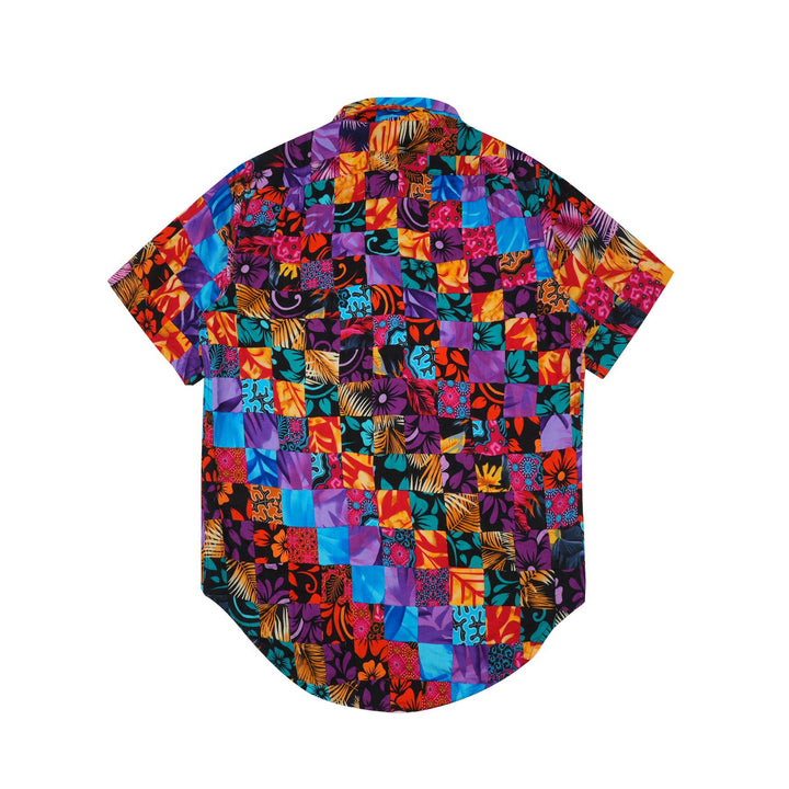 Regular Fit Short Sleeve Shirt - Paradise Patchwork Small