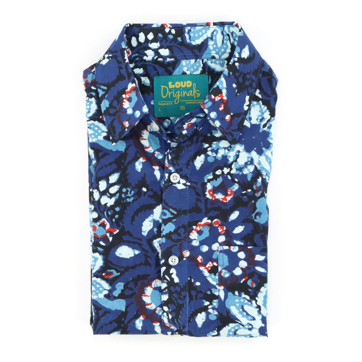 Regular Fit Short Sleeve Shirt - Midnight Tropic Bloom