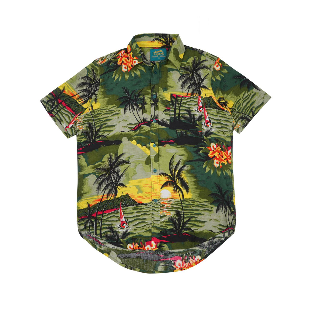 Regular Fit Short Sleeve Shirt - Tropical Sundown