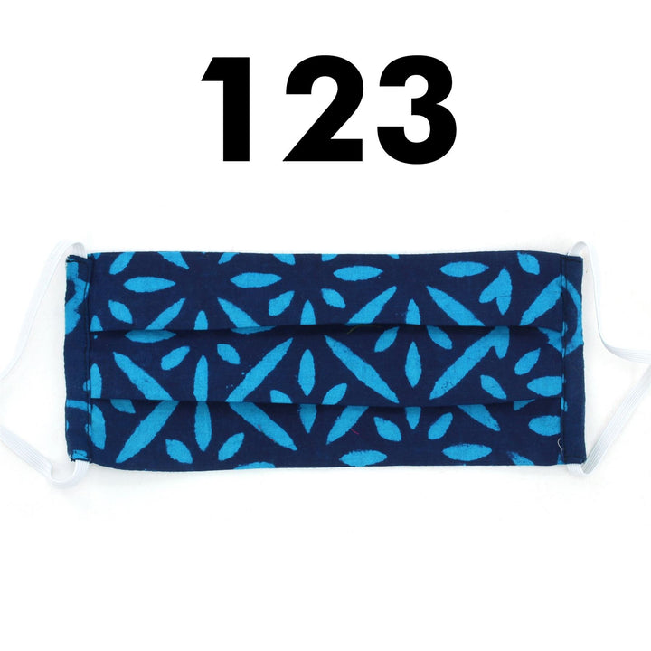 100% Cotton Handmade Pleated Face-Mask