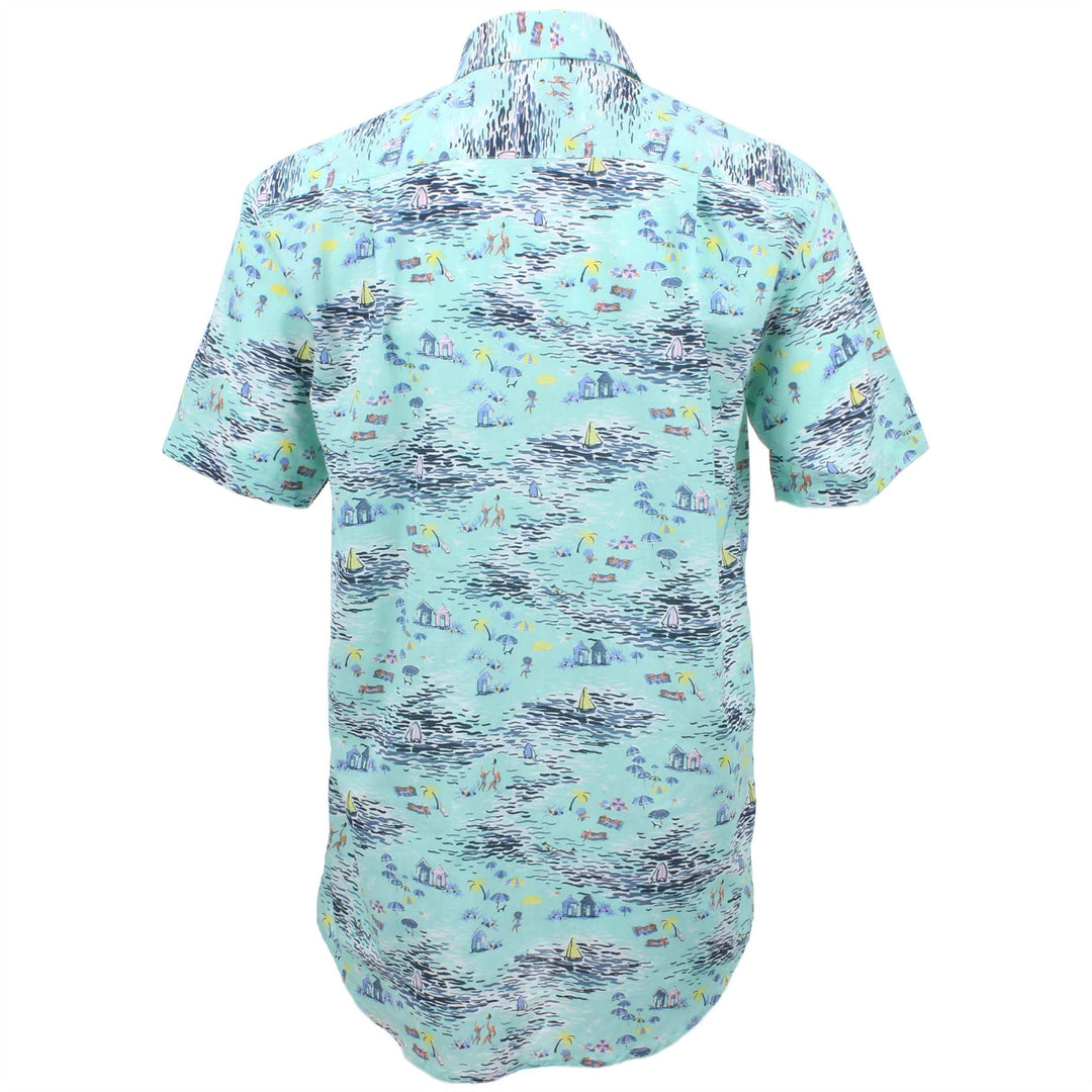 Regular Fit Short Sleeve Shirt - Seaside Print