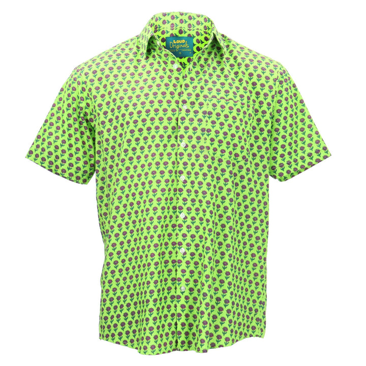 Regular Fit Short Sleeve Shirt - Neon Bloom