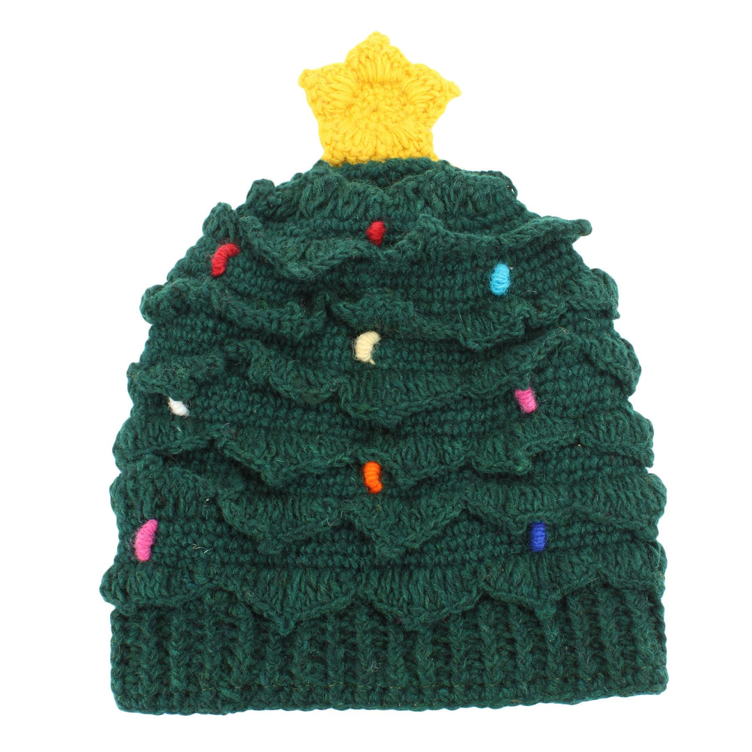 Wool Knit Christmas Tree Hat