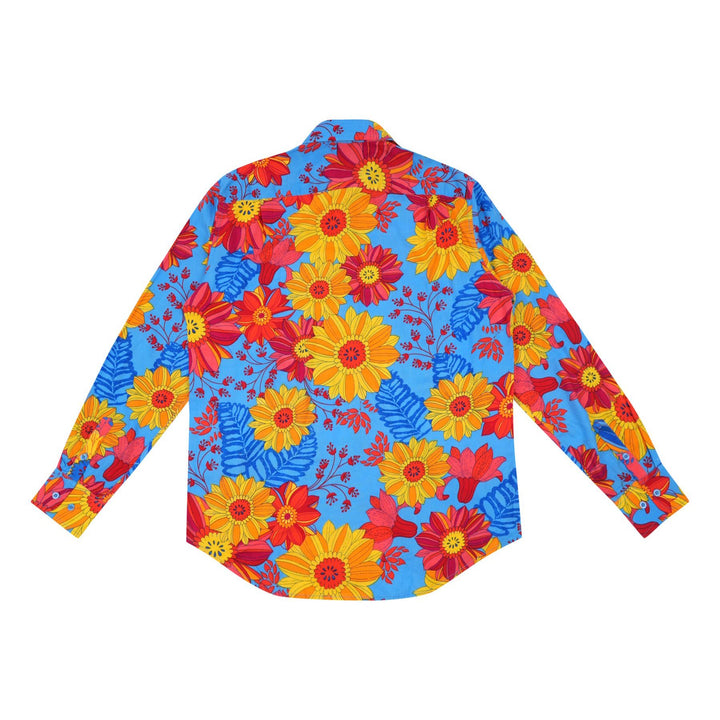 Regular Fit Long Sleeve Shirt - Blue Sky Meadow