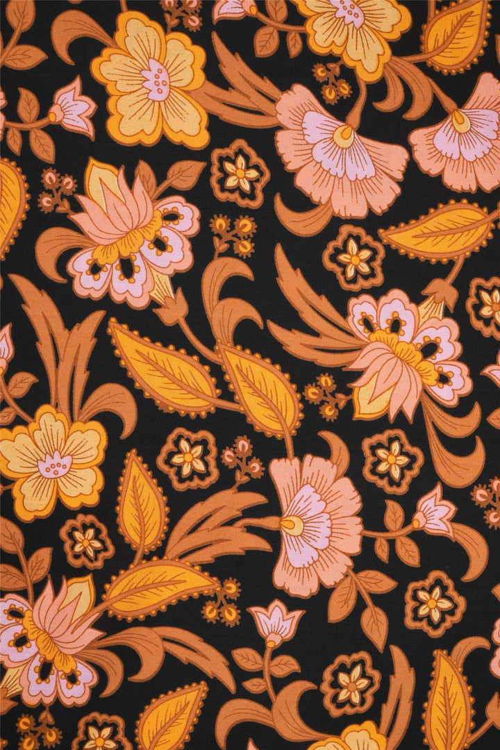 Regular Fit Long Sleeve Shirt - Random Mixed Panel Orange