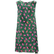The Swirl Shift Dress - Holly Leaves Green