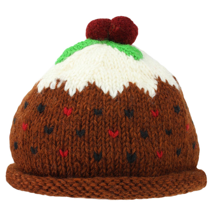 Wool Knit Christmas Pudding Hat