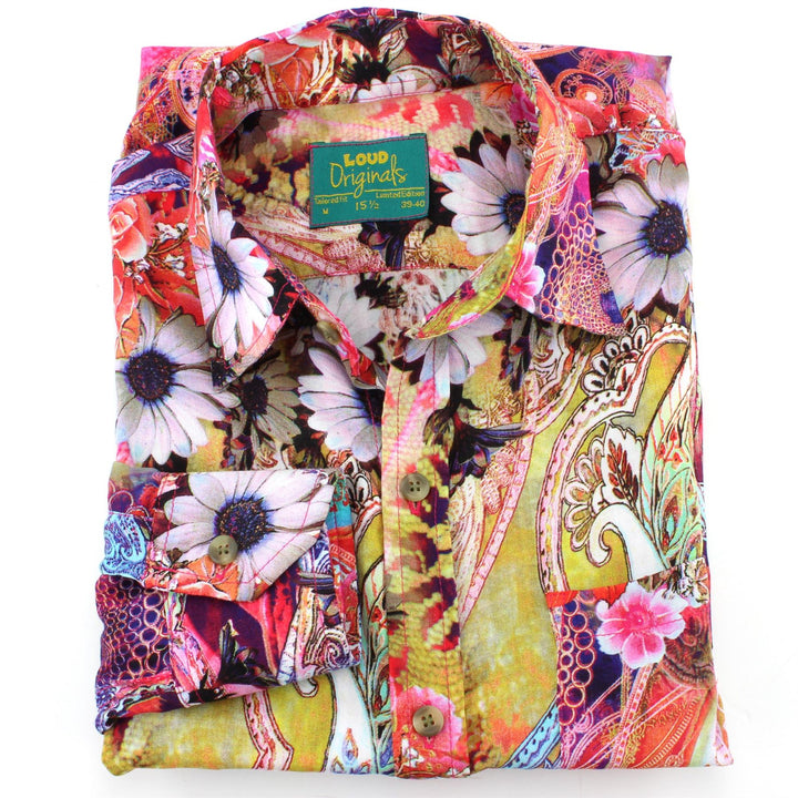Tailored Fit Long Sleeve Shirt - Bright Floral Paisley