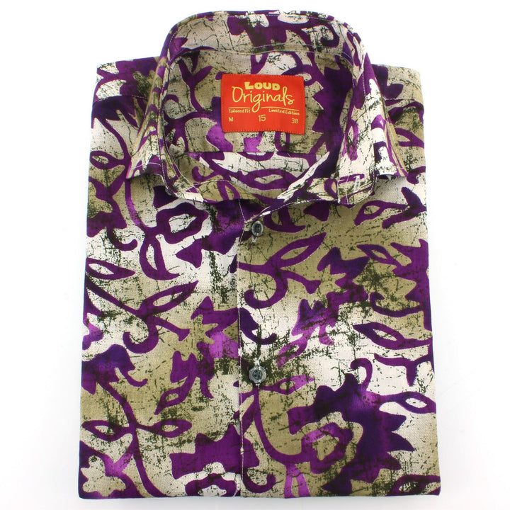 Tailored Fit Short Sleeve Shirt - Floral Blend