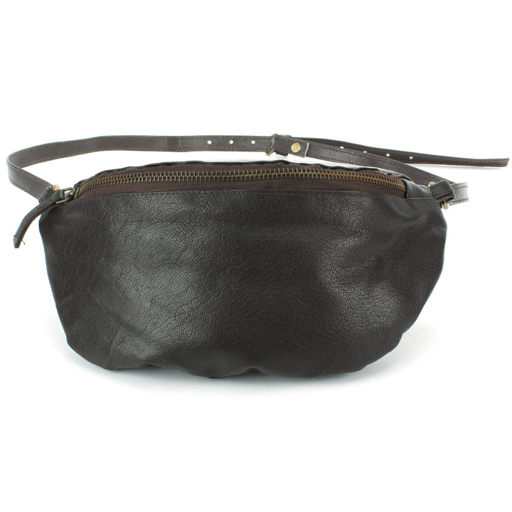 Real Leather Bum Bag Money Belt - Brown