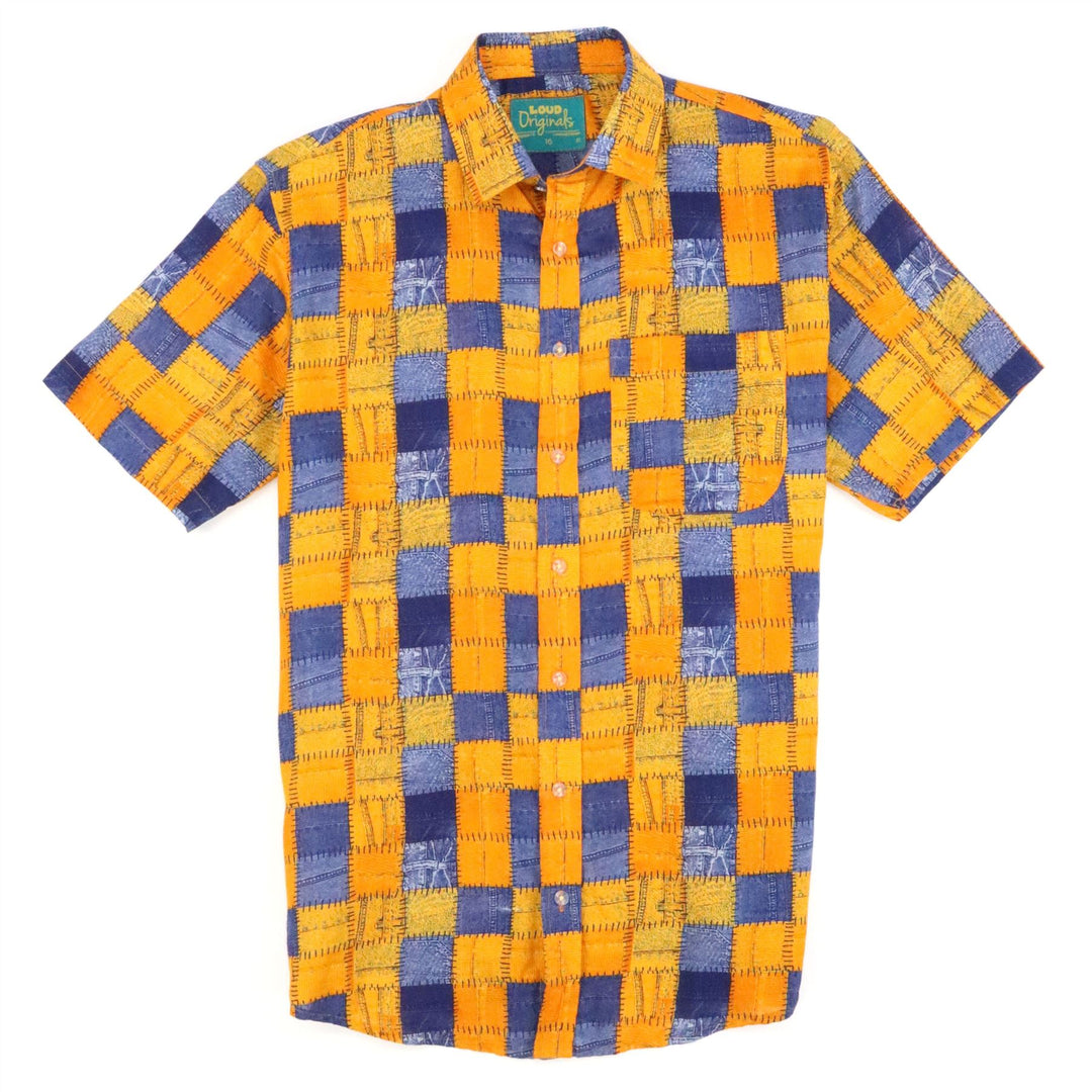 Regular Fit Short Sleeve Shirt - Orange Stitch