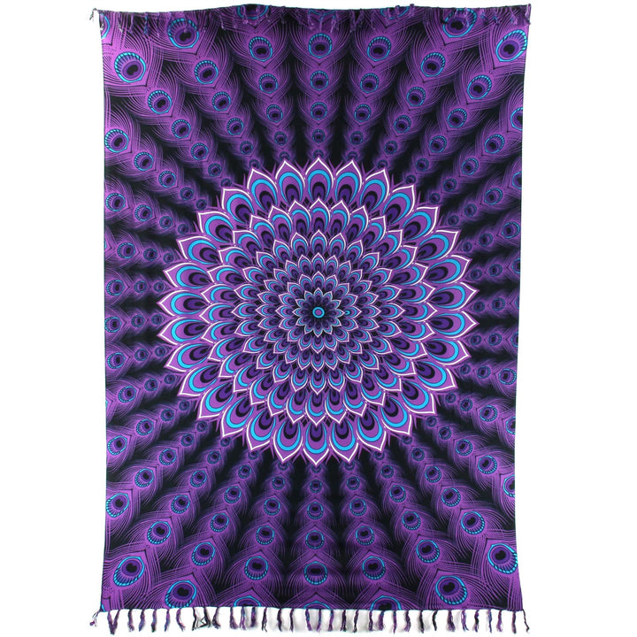 Viscose Rayon Sarong - Peacock - Purple