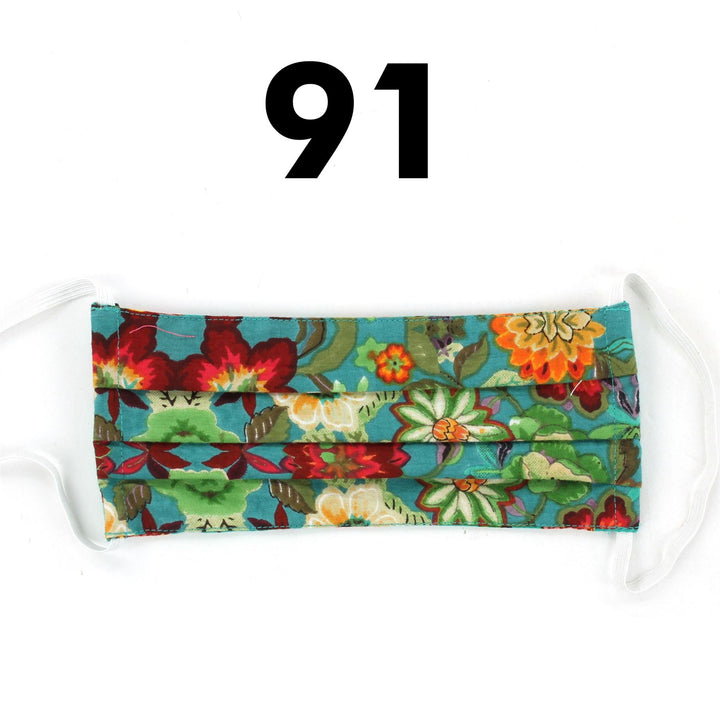 100% Cotton Handmade Pleated Face-Mask