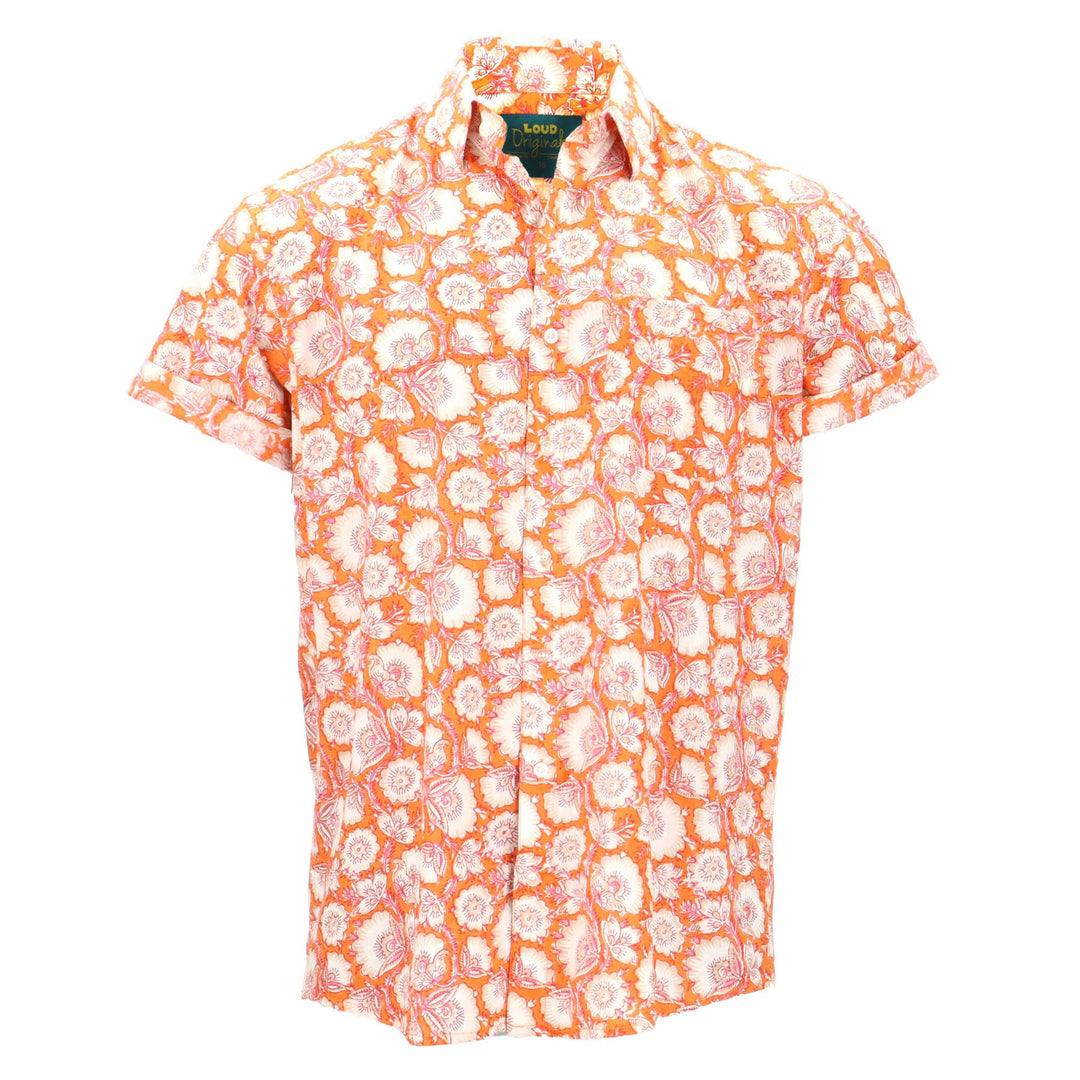 Regular Fit Short Sleeve Shirt - Coral Floral