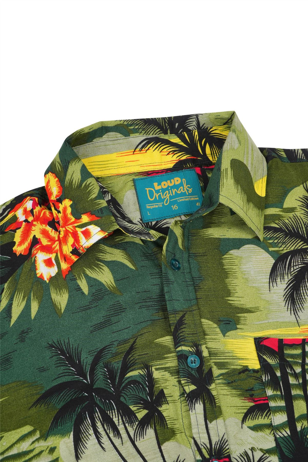 Regular Fit Short Sleeve Shirt - Tropical Sundown