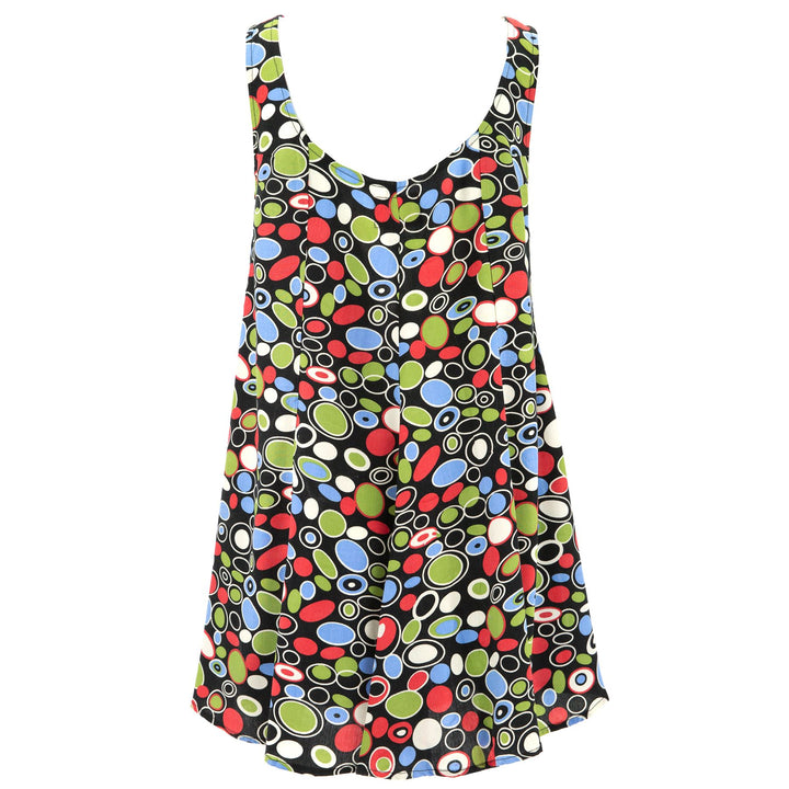 Floaty Dolly Dress - 60s Circles Black