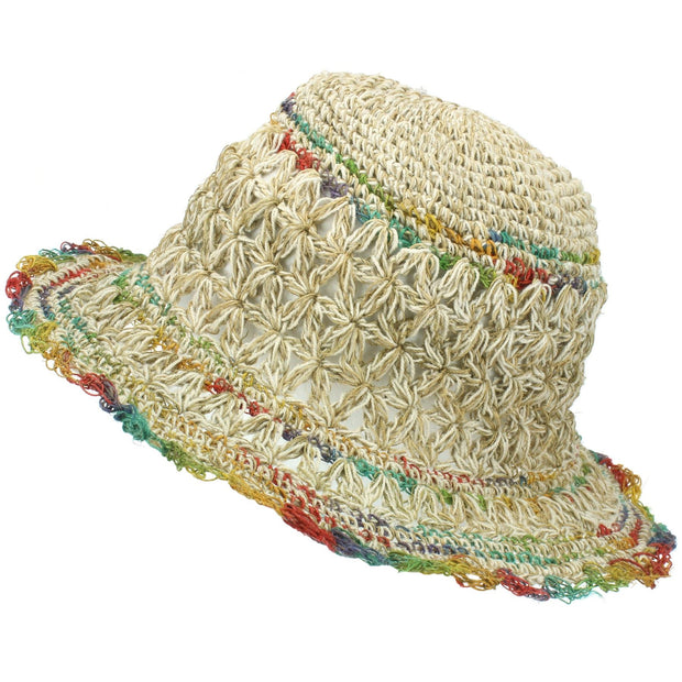 Hemp & Cotton Sun Hat - Crochet Multi