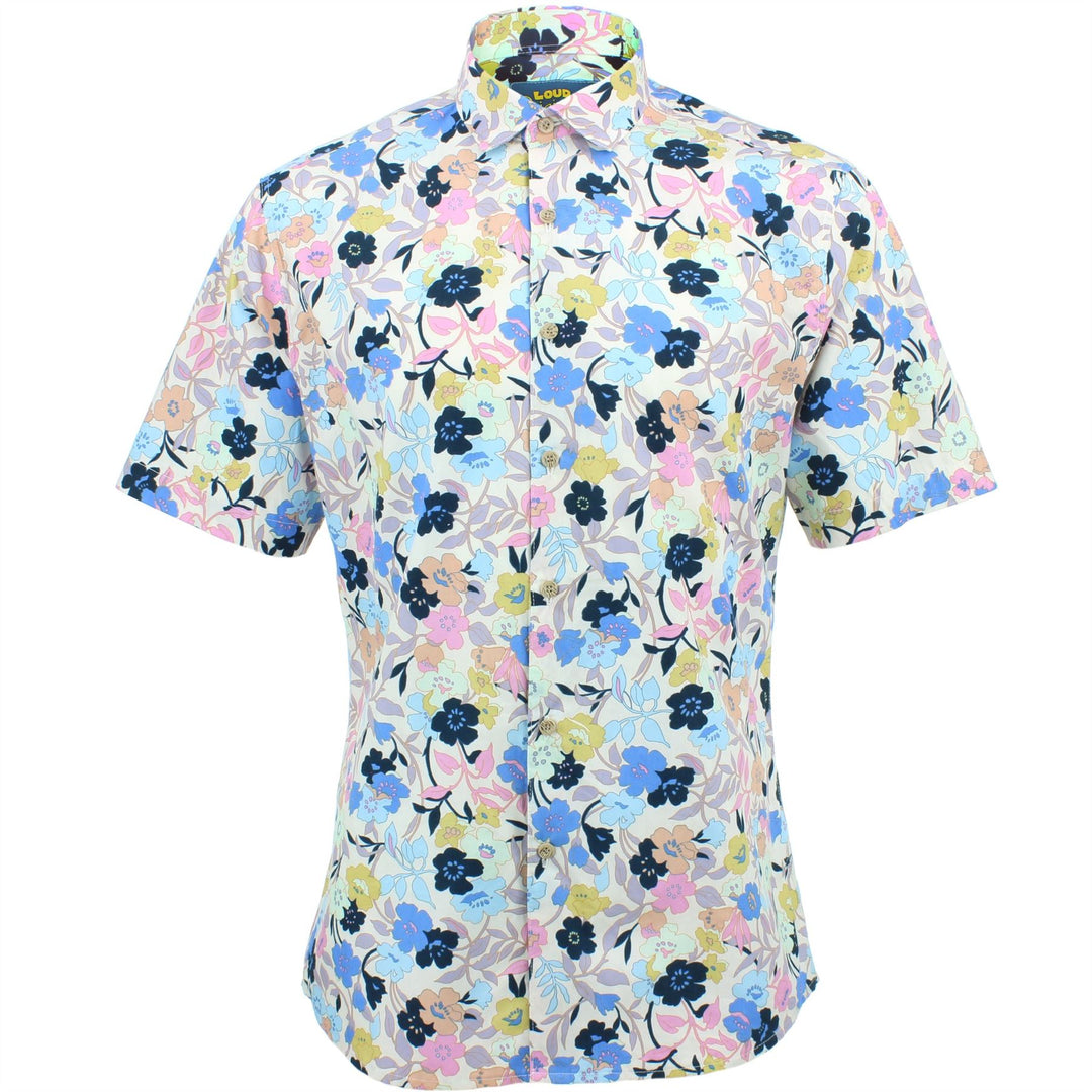 Slim Fit Short Sleeve Shirt - Minimalist Floral