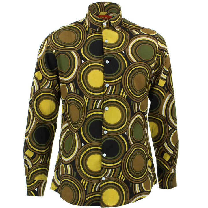 Tailored Fit Long Sleeve Shirt - Retro Circles