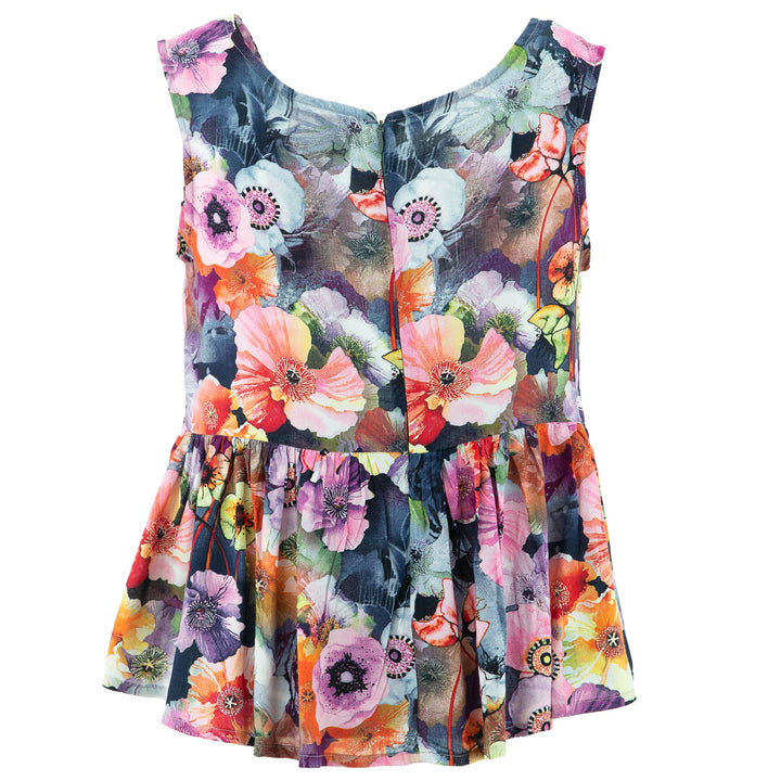Ruched Box Top - Hollyhooks